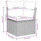 vidaXL Set Divani da Giardino 7pz con Cuscini Grigio Chiaro Polyrattan vidaXL Set Divani da Giardino 7pz con Cuscini Grigio Chiaro Polyrattan