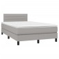 vidaXL Letto a Molle Materasso e LED Grigio Chiaro 120x190 cm Tessuto vidaXL Letto a Molle Materasso e LED Grigio Chiaro 120x190 cm Tessuto