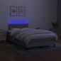 vidaXL Letto a Molle Materasso e LED Grigio Chiaro 120x190 cm Tessuto vidaXL Letto a Molle Materasso e LED Grigio Chiaro 120x190 cm Tessuto