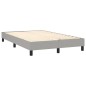 vidaXL Letto a Molle Materasso e LED Grigio Chiaro 120x190 cm Tessuto vidaXL Letto a Molle Materasso e LED Grigio Chiaro 120x190 cm Tessuto