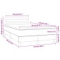 vidaXL Letto a Molle Materasso e LED Grigio Chiaro 120x190 cm Tessuto vidaXL Letto a Molle Materasso e LED Grigio Chiaro 120x190 cm Tessuto