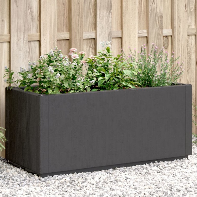 vidaXL Fioriera da Giardino Grigio Scuro 80x36x35 cm in PP vidaXL Fioriera da Giardino Grigio Scuro 80x36x35 cm in PP