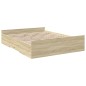 vidaXL Giroletto Cassetti Rovere Sonoma 140x200 cm Legno Multistrato vidaXL Giroletto Cassetti Rovere Sonoma 140x200 cm Legno Multistrato