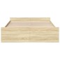 vidaXL Giroletto Cassetti Rovere Sonoma 140x200 cm Legno Multistrato vidaXL Giroletto Cassetti Rovere Sonoma 140x200 cm Legno Multistrato