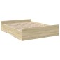 vidaXL Giroletto Cassetti Rovere Sonoma 140x200 cm Legno Multistrato vidaXL Giroletto Cassetti Rovere Sonoma 140x200 cm Legno Multistrato