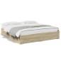 vidaXL Giroletto Cassetti Rovere Sonoma 180x200 cm Legno Multistrato vidaXL Giroletto Cassetti Rovere Sonoma 180x200 cm Legno Multistrato