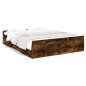 vidaXL Giroletto con Cassetti Rovere Fumo 160x200 cm Legno Multistrato vidaXL Giroletto con Cassetti Rovere Fumo 160x200 cm Legno Multistrato