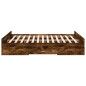 vidaXL Giroletto con Cassetti Rovere Fumo 160x200 cm Legno Multistrato vidaXL Giroletto con Cassetti Rovere Fumo 160x200 cm Legno Multistrato