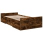 vidaXL Giroletto con Cassetti Rovere Fumo 90x190 cm Legno Multistrato vidaXL Giroletto con Cassetti Rovere Fumo 90x190 cm Legno Multistrato