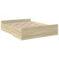 vidaXL Giroletto Cassetti Rovere Sonoma 160x200 cm Legno Multistrato vidaXL Giroletto Cassetti Rovere Sonoma 160x200 cm Legno Multistrato