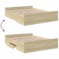 vidaXL Giroletto Cassetti Rovere Sonoma 160x200 cm Legno Multistrato vidaXL Giroletto Cassetti Rovere Sonoma 160x200 cm Legno Multistrato