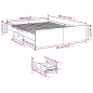 vidaXL Giroletto Cassetti Rovere Sonoma 160x200 cm Legno Multistrato vidaXL Giroletto Cassetti Rovere Sonoma 160x200 cm Legno Multistrato