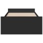 vidaXL Giroletto con Cassetti Nero 75x190 cm in Legno Multistrato vidaXL Giroletto con Cassetti Nero 75x190 cm in Legno Multistrato