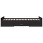 vidaXL Giroletto con Cassetti Nero 75x190 cm in Legno Multistrato vidaXL Giroletto con Cassetti Nero 75x190 cm in Legno Multistrato