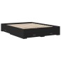 vidaXL Giroletto con Cassetti Nero 150x200 cm in Legno Multistrato