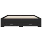 vidaXL Giroletto con Cassetti Nero 150x200 cm in Legno Multistrato
