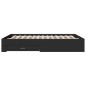 vidaXL Giroletto con Cassetti Nero 150x200 cm in Legno Multistrato