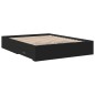 vidaXL Giroletto con Cassetti Nero 150x200 cm in Legno Multistrato