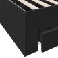 vidaXL Giroletto con Cassetti Nero 150x200 cm in Legno Multistrato