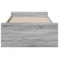 vidaXL Giroletto Cassetti Grigio Sonoma 100x200 cm Legno Multistrato