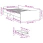 vidaXL Giroletto Cassetti Grigio Sonoma 100x200 cm Legno Multistrato