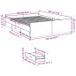 vidaXL Giroletto Cassetti Rovere Marrone 120x200 cm Legno Multistrato vidaXL Giroletto Cassetti Rovere Marrone 120x200 cm Legno Multistrato