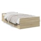 vidaXL Giroletto Cassetti Rovere Sonoma 90x190 cm Legno Multistrato vidaXL Giroletto Cassetti Rovere Sonoma 90x190 cm Legno Multistrato