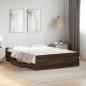 vidaXL Giroletto Cassetti Rovere Marrone 120x190 cm Legno Multistrato vidaXL Giroletto Cassetti Rovere Marrone 120x190 cm Legno Multistrato