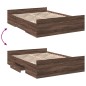 vidaXL Giroletto Cassetti Rovere Marrone 120x190 cm Legno Multistrato vidaXL Giroletto Cassetti Rovere Marrone 120x190 cm Legno Multistrato