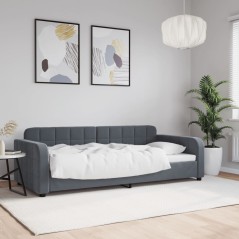 vidaXL Letto da Giorno Grigio Scuro 90x200 cm in Velluto