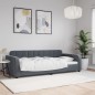 vidaXL Letto da Giorno Grigio Scuro 90x200 cm in Velluto vidaXL Letto da Giorno Grigio Scuro 90x200 cm in Velluto