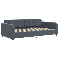 vidaXL Letto da Giorno Grigio Scuro 90x200 cm in Velluto