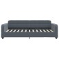 vidaXL Letto da Giorno Grigio Scuro 90x200 cm in Velluto vidaXL Letto da Giorno Grigio Scuro 90x200 cm in Velluto