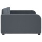 vidaXL Letto da Giorno Grigio Scuro 90x200 cm in Velluto vidaXL Letto da Giorno Grigio Scuro 90x200 cm in Velluto