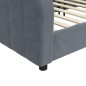 vidaXL Letto da Giorno Grigio Scuro 90x200 cm in Velluto vidaXL Letto da Giorno Grigio Scuro 90x200 cm in Velluto