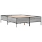 vidaXL Giroletto Grigio Sonoma 150x200 cm in Legno Multistrato Metallo vidaXL Giroletto Grigio Sonoma 150x200 cm in Legno Multistrato Metallo