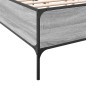 vidaXL Giroletto Grigio Sonoma 150x200 cm in Legno Multistrato Metallo vidaXL Giroletto Grigio Sonoma 150x200 cm in Legno Multistrato Metallo