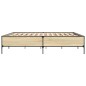 vidaXL Giroletto Rovere Sonoma 180x200 cm in Legno Multistrato Metallo vidaXL Giroletto Rovere Sonoma 180x200 cm in Legno Multistrato Metallo