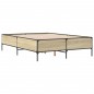 vidaXL Giroletto Rovere Sonoma 120x190 cm in Legno Multistrato Metallo vidaXL Giroletto Rovere Sonoma 120x190 cm in Legno Multistrato Metallo