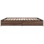 vidaXL Giroletto Rovere Marrone 200x200cm in Legno Multistrato Metallo vidaXL Giroletto Rovere Marrone 200x200cm in Legno Multistrato Metallo