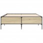 vidaXL Giroletto Rovere Sonoma 135x190 cm in Legno Multistrato Metallo vidaXL Giroletto Rovere Sonoma 135x190 cm in Legno Multistrato Metallo