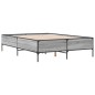 vidaXL Giroletto Grigio Sonoma 120x200 cm in Legno Multistrato Metallo