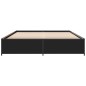 vidaXL Giroletto Nero 120x200 cm in Legno Multistrato e Metallo vidaXL Giroletto Nero 120x200 cm in Legno Multistrato e Metallo