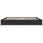 vidaXL Giroletto Nero 160x200 cm in Legno Multistrato e Metallo
