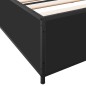 vidaXL Giroletto Nero 160x200 cm in Legno Multistrato e Metallo