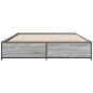 vidaXL Giroletto Grigio Sonoma 140x200 cm in Legno Multistrato Metallo vidaXL Giroletto Grigio Sonoma 140x200 cm in Legno Multistrato Metallo