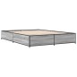 vidaXL Giroletto Grigio Sonoma 140x200 cm in Legno Multistrato Metallo vidaXL Giroletto Grigio Sonoma 140x200 cm in Legno Multistrato Metallo