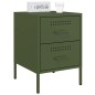 vidaXL Comodini 2 pz Verde Oliva 36x39x50,5 cm in Acciaio vidaXL Comodini 2 pz Verde Oliva 36x39x50,5 cm in Acciaio