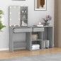 Toeletta con LED e Armadietto Grigio Sonoma Legno Multistrato Toeletta con LED e Armadietto Grigio Sonoma Legno Multistrato