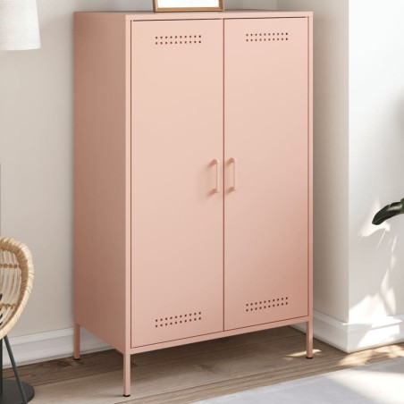 vidaXL Credenza Rosa 68x39x113 cm in Acciaio